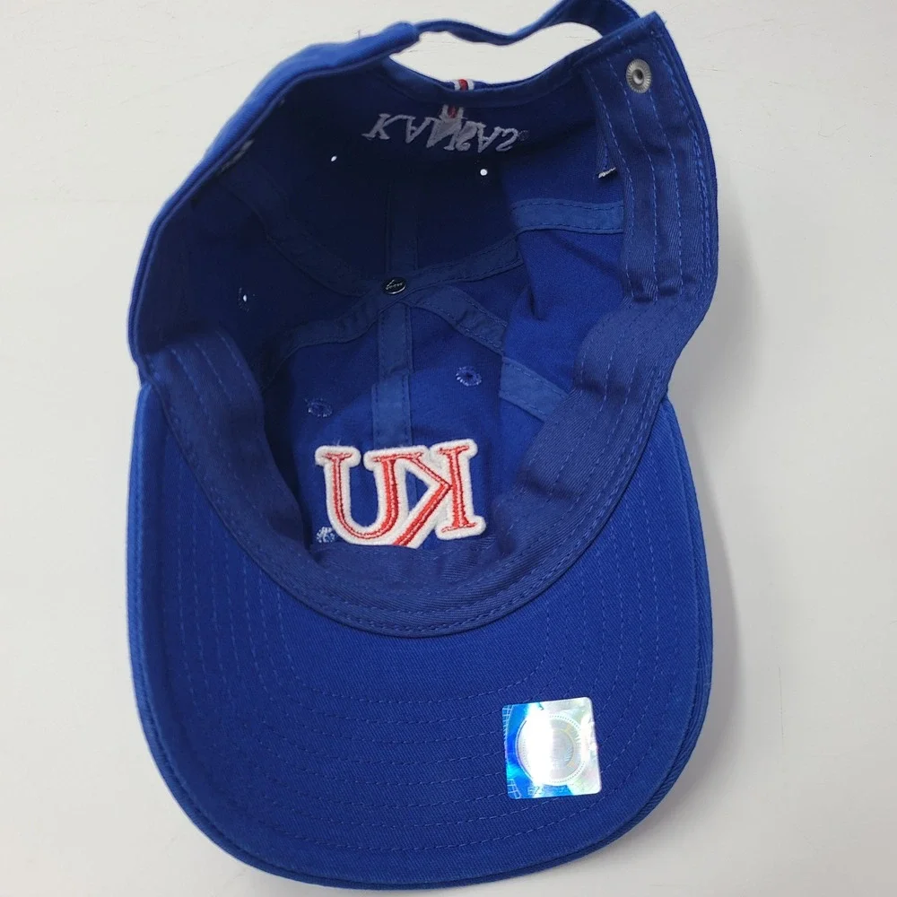 Kansas Jayhawks Hat Strapback Adidas Blue NCAA Volleyball University KU Logo Men